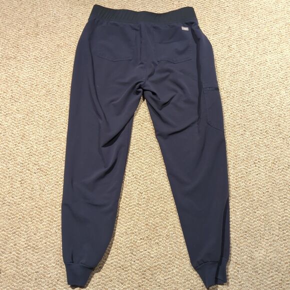 Figs Zamora Joggers Scrub Pants Womens Medium Blue Drawstring Medical Uniform - Picture 4 of 6